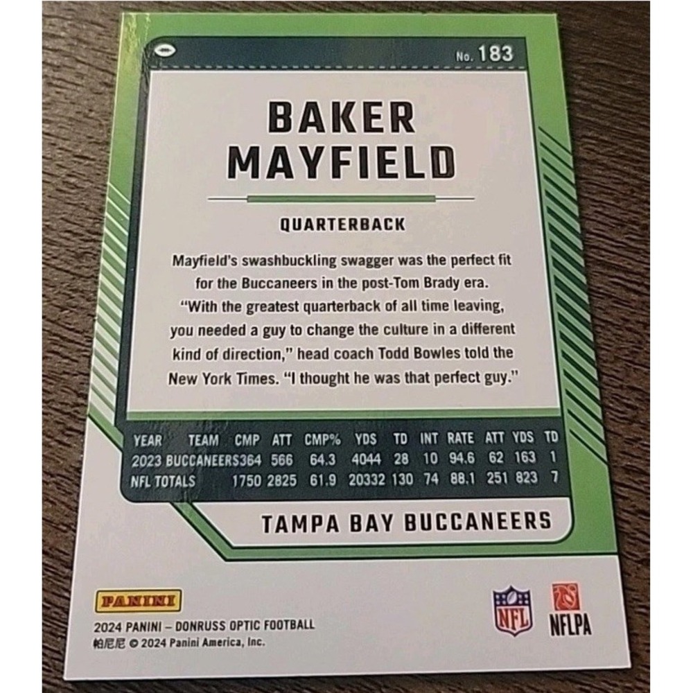 2024 Panini Donruss Optic - Baker Mayfield #183 - Picture 2 of 2